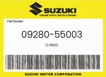 Suzuki Genuine O Ring 09280-55003. Fixed Price $5.62.