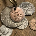 1928 Indian Scout Motorcycle Copper Penny Key Fob. Fixed Price $22.95.