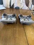 Harley 110 Screamin Eagle Front Rear Heads Blonde 07-17 Dyna Softail Gray Set. Fixed Price $630.00.