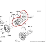 Kawasaki 49118-0133 KX450F Exhaust Camshaft Genuine Oem 2009-15. Fixed Price $204.99.