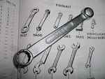 Original Triumph Toolkit Closed Double Ended Ring Spanner NA66 Nos. Fixed Price $17.59.