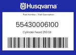 Husqvarna Genuine Cylinder Head 250 Sx - 55430006100. Fixed Price $165.95.