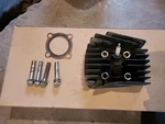 1974 - 1975 Kawasaki F7 175 Cylinder Head, Bolts, And Gasket. Fixed Price $30.00.