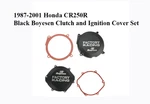 1987-2001 Honda CR250R Black Boyesen Clutch And Ignition Cover Set. Fixed Price $205.00.