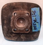1975 Yamaha YZ125C Cylinder Head 537-11111-00-00. Fixed Price $65.00.