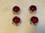 Harley 7872 Sportster Shovelhead Rocker Shaft Nuts Chrome & Red 1957-85 Usa. Fixed Price $13.95.