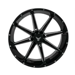 Quadboss Slicer Wheel 20X7, 4/137, 4+3, Gloss Black/machined 608592. Fixed Price $391.08.