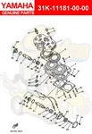 Yamaha Gasket, Cylinder Head 31K-11181-00-00 Oem New. Fixed Price $85.57.