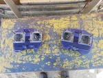 78-84 Harley Hd Shovelhead Dodger Blue Heads X 2 Dual Plug Big Bore 3 5/8". Fixed Price $679.99.