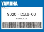 Yamaha Genuine Washer, Plate 90201-125L6-00. Fixed Price $9.29.