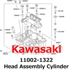 New Kawasaki Genuine 1994-2007 KLX300R KLX250R Head Assembly CYLINDER11002-1322. Fixed Price $999.99.