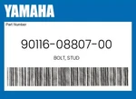 Yamaha Genuine Bolt, Stud 90116-08807-00. Fixed Price $11.56.
