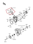 Genuine Kawasaki KX250F Engine Water Pump Coolant Fitting 2017-2021. Fixed Price $38.88.