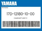 Yamaha Genuine Camshaft Assy 17D-12180-10-00. Fixed Price $209.59.