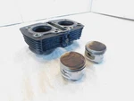 1981-1983 Honda CM450C Black Engine Cylinder Barrel Jugs With Pistons. Fixed Price $199.95.