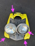 2012 Yamaha Zuma Front Upper Headlight Cover Panel Bezel. Fixed Price $114.24.