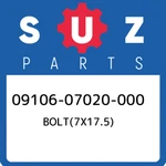 09106-07020-000 Suzuki BOLT(7X17.5) 0910607020000, New Genuine Oem Part. Fixed Price $50.74.