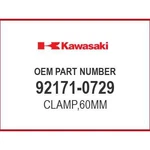 Kawasaki CLAMP,60MM 92171-0729 Oem New. Fixed Price $18.91.