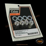 Colony 8401-8, Rocker Shaft Nut Kit, 1966-1985 Shovelhead, Cap Style, Cad Plated. Fixed Price $9.05.