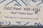 S&s Cycle Red Pinion Gear 33-4153 Harley Sportster Xl 1986-1987 Oem 24057-86 Nos. Fixed Price $89.00.