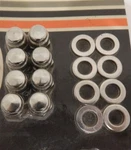 Harley Chrome Cylinder Base Cap Nut Set 36-77 Big Twins Colony 8437-16 New. Fixed Price $19.95.