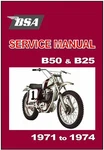 Bsa Workshop Manual B50MX B25 1971 1972 1973 1974 Maintenance Service Repair. Fixed Price $39.95.