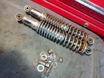 Kawasaki G5 100 Rear Shocks 45014-068 1972 Used Oem Mounting Hardware Two-str. Fixed Price $35.24.