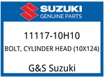 Suzuki Oem Part 11117-10H10 Bolt,cylinder Head (10X124). Fixed Price $18.07.