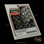 Colony 8105-16, Cylinder Base Nut Set, 1930-1978 Big Twins, P/n 7839, Cad Plated. Fixed Price $14.22.