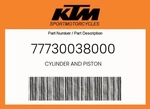 Ktm Genuine Cylinder And Piston - 77730038000. Fixed Price $822.51.