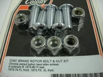 Bolt Nut Set Brake Rotor Rear Front Harley Shovelhead Fl Fx Button Chrome. Fixed Price $24.00.