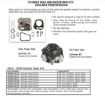 Genuine Kawasaki Oem Cylinder Head #1 Kit Fr.fs 651V 691V 730V Part# 99999-0627. Fixed Price $233.45.