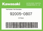 Kawasaki Genuine Fitting 92005-0807. Fixed Price $42.46.