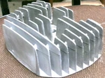 Used- Kawasaki H2, 1972/74/75 Outside Cylinder Head (#a). Fixed Price $185.00.
