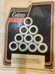 Colony 8170-10, Cylinder Head Bolt Washers, 1936-UP Models, P/n 6469, Cad Plated. Fixed Price $10.00.