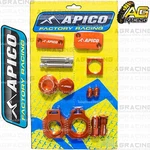 Apico Bling Pack Orange Blocks Caps Covers For Husqvarna Tx 300 Fx 350 450 17-18. Fixed Price $110.00.