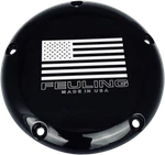 Feuling American Flag Logo Derby Covers Gloss Black 9154. Fixed Price $159.95.