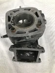Yamaha YZ80 Cylinder Jug 48MM 1986-92 Used Part P/n 2HF-11311-00 (damaged). Fixed Price $225.00.