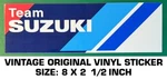 Team Suzuki Motorcycle - Vintage Original Vinyl Decal Sticker Racing. Fixed Price $5.84.